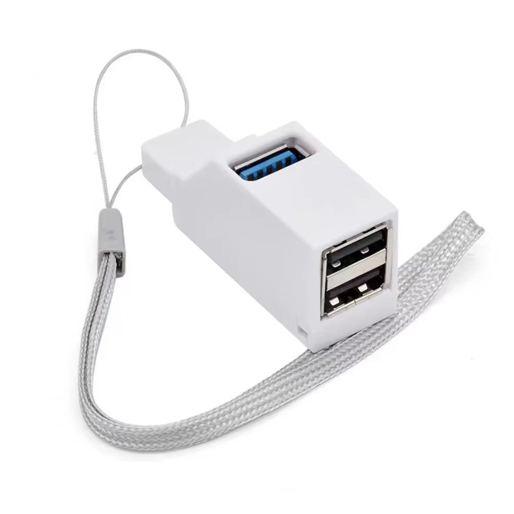 For PC Laptop, USB 3.0 HUB Adapter Extender for USB 3.0 Card Reader, Hi-Speed USB 2.0, Mini Splitter Box 1 to 3 Ports